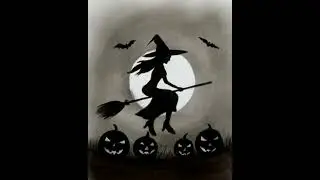 How to Draw Halloween Flying Witch Step by Step | Pencil Drawing Tutorial for Beginners