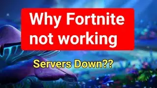 Why Fortnite not working problem.Fortnite servers Down offline problem.Fortnite not opening bug