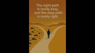 The Right Path Is Rarely Easy &mdash; The Easy Path Is Rarely Right #personalmanagement #personalagility