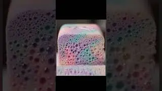 Pastel Soap Sponge Slice! #SoapSpongeASMR #ArtSoap #MacroSlice