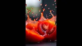 Hydraulic Press vs Tomatoes 🍅 | Red Explosion Slow Motion #viralvideo