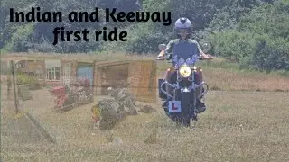 Father and son first ride together on our bikes. Indian Roadmaster & Keeway Superlight