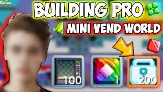 Building Mini Vend World !! ( Expensive World + 100 Dls Giveaway ) | GrowTopia