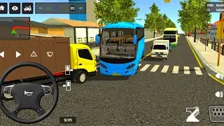 BUS SIMULATOR INDONESIA|| Bus🚌 Driving👮&zwj;♂️ City euro Coach bus Simulator 🔥-Android Gameplay Bus 2024