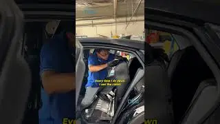CoverDream Custom Black Rear Seat Cover for Toyota Prius 2016-2024 install