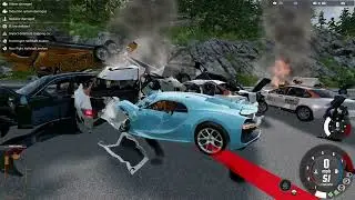 Car destruction big boulder of metal BeamNG.drive