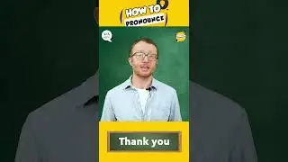 발음 방법: Thank You