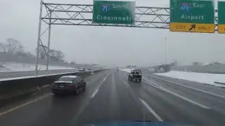 Youtube trucker videos.  Driving to Columbus Ohio in the snow.  ASMR truck driving.