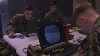 Marines conduct virtual call for fire training during Nordic Frost