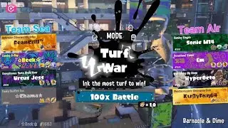 Splatoon 3 Summer Nights 2025 Splatfest - Open 100x Battle - Barnacle & Dime - Team Sea vs. Team Air
