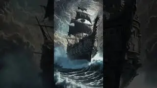 Ghost Ship in the Storm | Epic Fantasy Sea Voyage Animation #trending #ship #ghost #shortvideos