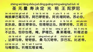 圣无量寿决定光明王陀罗尼 (Sheng Wu Liang Shou Jue Ding Guang Ming Wang Tuo Luo Ni)