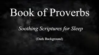 Soothing Scriptures for Sleep: Proverbs | Bible Reading | Dark Screen | Female Asian Voice