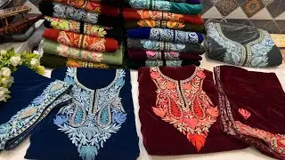 Winter Embroidered Velvet 2pc Suits | Velvet Suits Cape shawls | WhatsApp for Orders: +91-7051012285