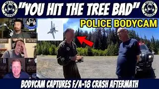 Marine F/A-18 Pilot Walks Out of the Woods After Ejection - Deputy Bodycam