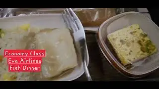 Food Tasting of Eva Airlines Economy Class Fish Menu #evaair #travelphotography