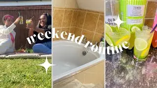 Weekend vlog/backyard picnic/Sunday roast/life in the UK/home made cocktails