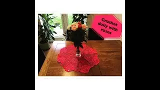 How to crochet doily with roses   crochet filet technique, Part 1 of 3