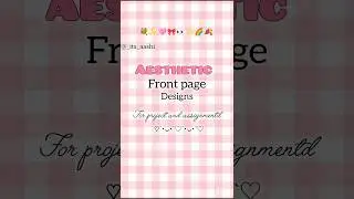 aesthetic front page design for assignment 🤌👀#viral #frontpage #aesthetic #trending