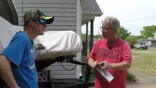 Boat steps installation on a Champion bass boat trailer