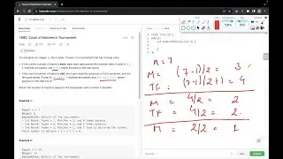 Count of Matches in Tournament | LeetCode 1688 | Cpp