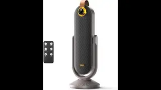Space Heater, 1500W Ceramic Tower Heater with Remote, Thermostat, 40&deg; Vertical Tilt, 65&deg; Horizontal