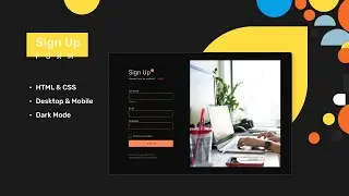 Create a Responsive Sign Up Form Using Only HTML & CSS – No JavaScript Needed!