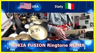 Nokia Fusion Ringtone REMIX! | Asian Fusion Drums 🇺🇸 x Guitar 🇮🇹 #drums #guitar #ringtone