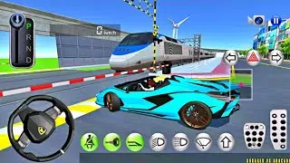 New Blue 💙 Farrari Racing Car In Apartment 3D Driving Class Simulator #Ali Gamer#