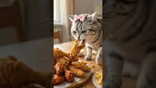 ASMR My Cat Ordered the ULTIMATE KFC Meal! 🍗🍟 #asmr #cat #catasmr #kucinglucu