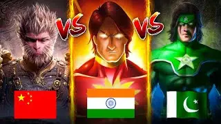 China Vs India Vs Pakistan 🔥 Asian Superheros List
