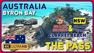 Clarkes Beach Byron Bay The Pass 🇦🇺🦘 (Very unique beach!) 4k Walking Tour / Beach Walk & Review
