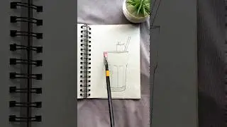 Real juice glass Drawing #viral #shorts