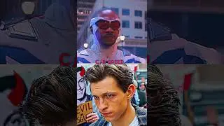 Captain America Sam Wilson Vs Spider-Man (Tom) #marvel #captainamerica #spiderman #shorts