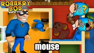 Blue Guard Using Mouse To Gameplay Finish Robbery Bob 1 - Part 11