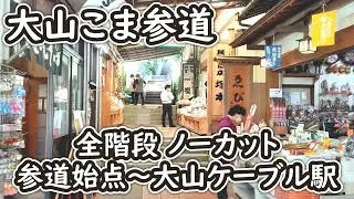 【阿夫利神社】大山こま参道始点～大山ケーブル駅 全階段ノーカット 段差チェックにどうぞ【丹沢 大山こま参道】