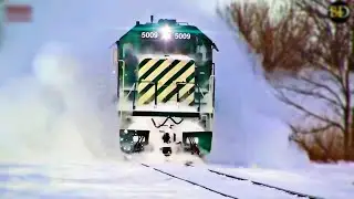 trains vs deep snow compilation funniest trains moving through snow compilation