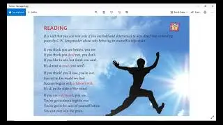 The Victor Poem English Class 5 | Reading with accent