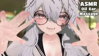 【ASMR Vrchat】Catgirl Gives Attention to Your Ears! ♥ Oil massage  ♥ Ear Blowing ♥ No talking