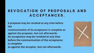 1. Communication, Acceptance and Revocation of Proposal. (Indian Contract Act, 1872)