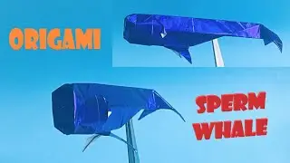 How to make origami sperm whale, step by step tutorial