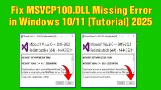 Fix MSVCP100.DLL Missing Error in Windows 10/11 [Tutorial] 2025