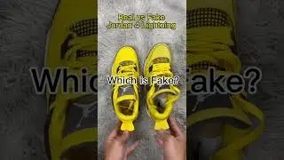 Air Jordan 4 Retro 'Lightning' - Real vs. Fake Comparison ⚡👟 #AirJordan4 #SneakerComparison