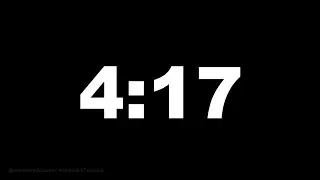 4 minutes 17 seconds [257 secs] clock timer countdown || Alarm Focus