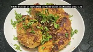 Healthy Chicken Breasts in 1 Tsp Oil! | Steam-Fried, Tender & Full of Flavour! #shorts