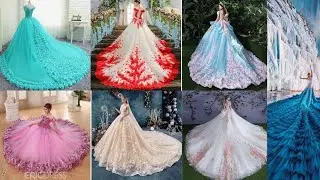 longest frocks in the world,long tail frocks,wedding dress,elegant frocks design