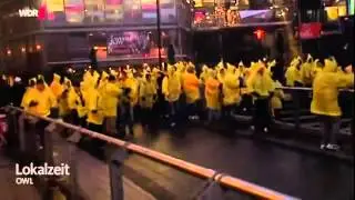 Polizei Gro&szlig;aufgebot bei Arminia Bielefeld   Dynamo Dresden
