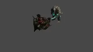 Mutant Punching warrioir Blender Animation