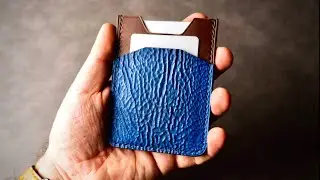 Minimalist Buttero & Shark Leather Cardholder Wallet | ASMR