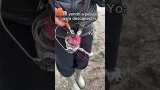 Yo yendo a pescar para desconectar🤣 (recogimos todo)#fishing #pesca #surfcasting #carrete #humor